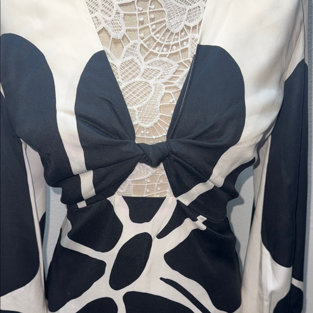 Rafaella Cala de la Cruz Chic Monochrome Long Sleeve Dress - Picture 4 of 11